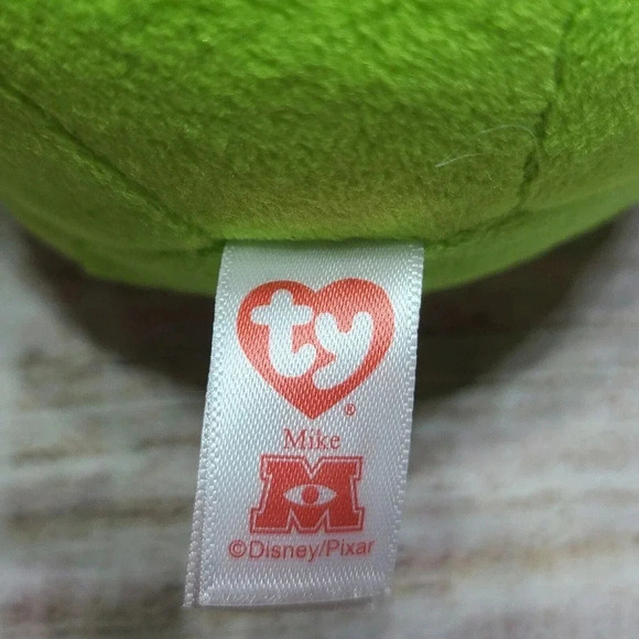 TY Monsters University Plush Mike Wazowski Monster Stuffed Toy Green 4.5" 2013 - Picture 5 of 5